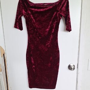 Lulu's Red Off the Shoulder Bodycon Dress